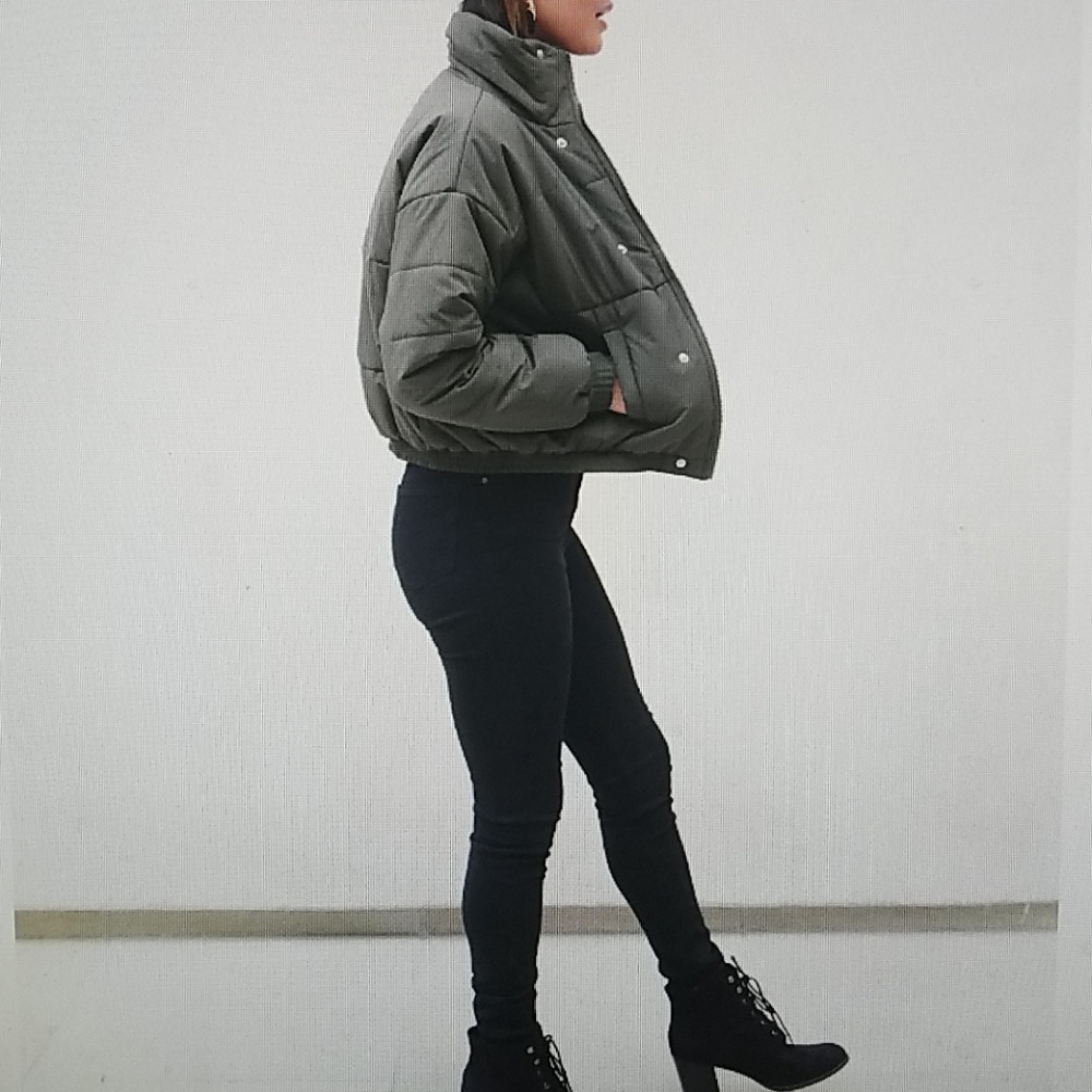 Primrose Button up Puffy Jacket - Picture 2 of 8